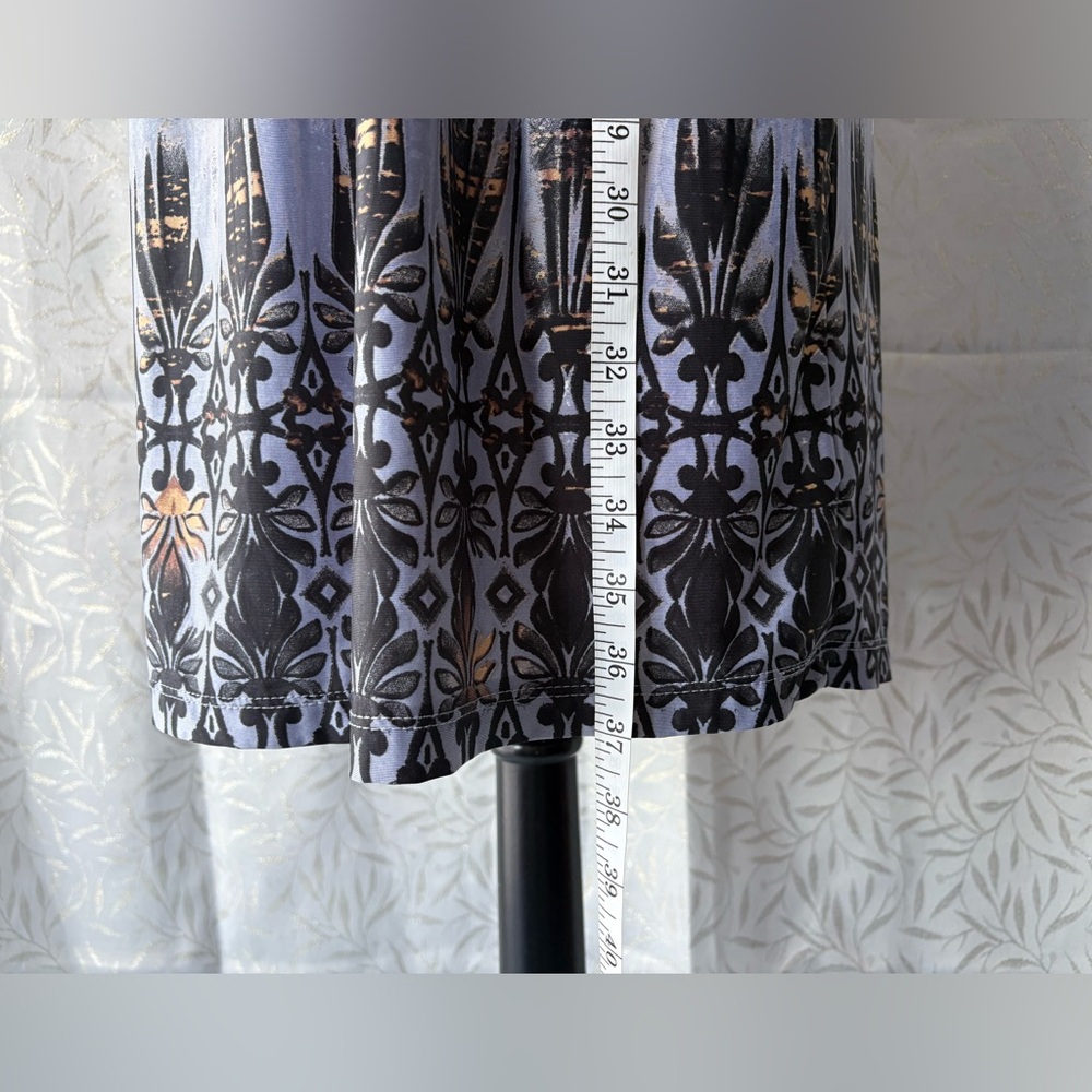 ONE WORLD Sleeveless Maxi Dress in Black, Gray, and Gold - Picture 5 of 9